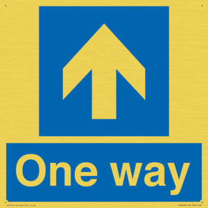 One way with up directional arrow